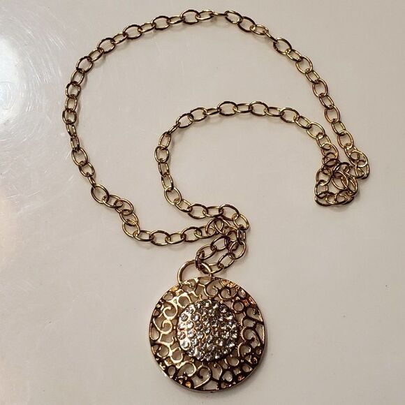 Gold color necklace - handmade(NEW) - Picture 1 of 3